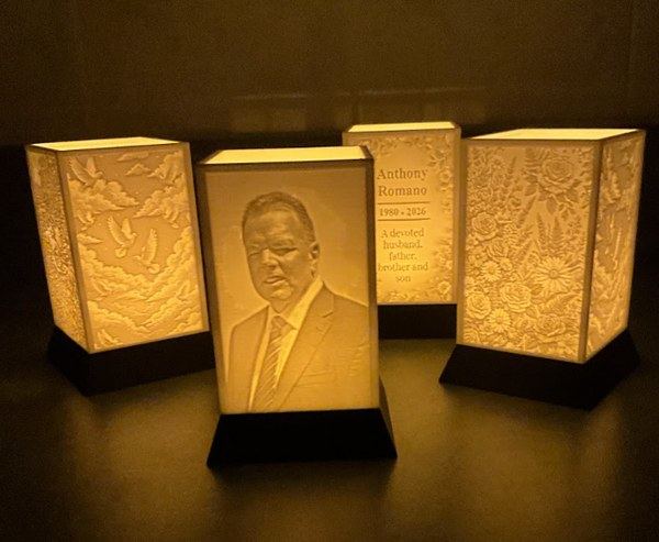 Lampe commémorative personnalisée
